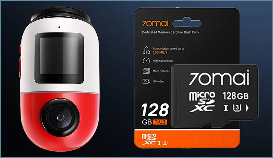 kamera samochodowa wideorejestrator 70mai Omni X800 czarna z kartą 128GB