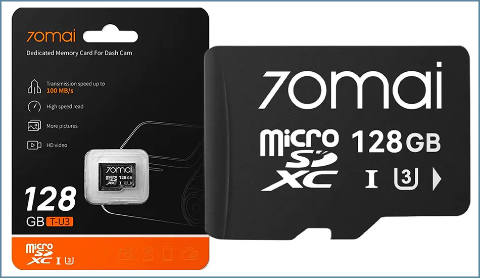 kamera samochodowa wideorejestrator 70mai Omni X800 czarna z kartą 128GB