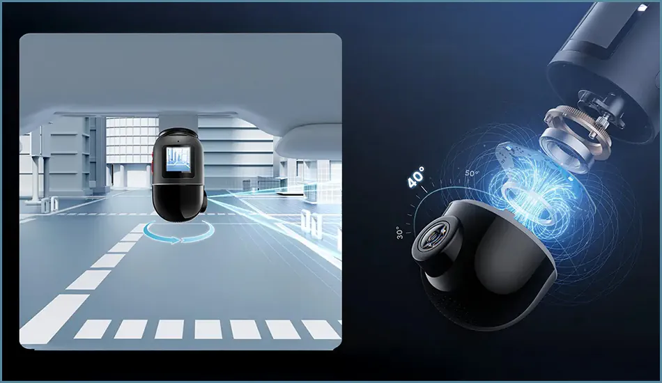 kamera samochodowa wideorejestrator 70mai Omni X800 czarna z kartą 128GB