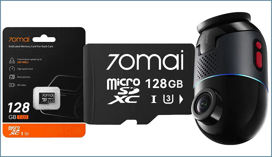 kamera samochodowa wideorejestrator 70mai Omni X800 czarna z kartą 128GB