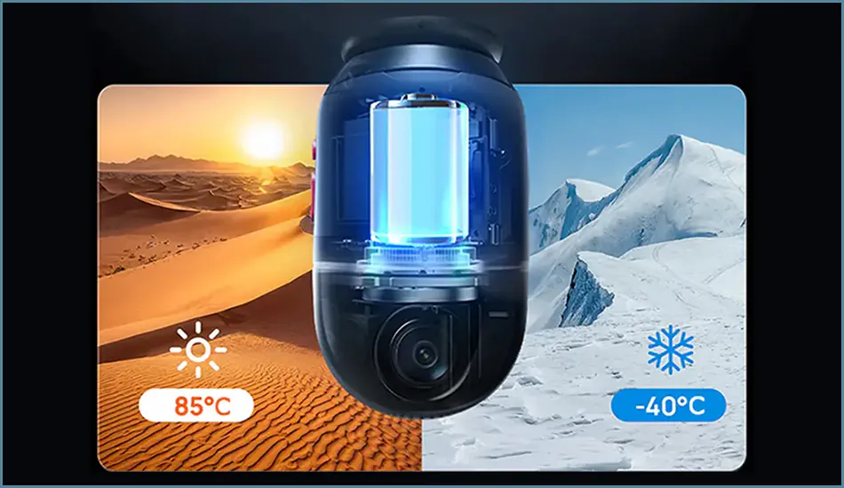 kamera samochodowa wideorejestrator 70mai Omni X800 czarna z kartą 128GB