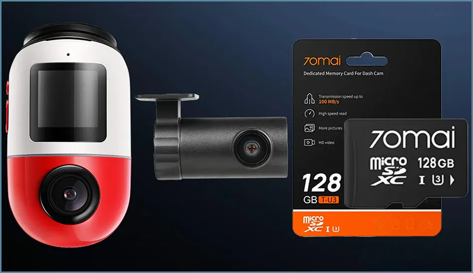 kamera samochodowa wideorejestrator 70mai Omni X800 czarna z kartą 128GB