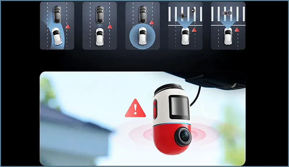 kamera samochodowa wideorejestrator 70mai Omni X800 czarna z kartą 128GB