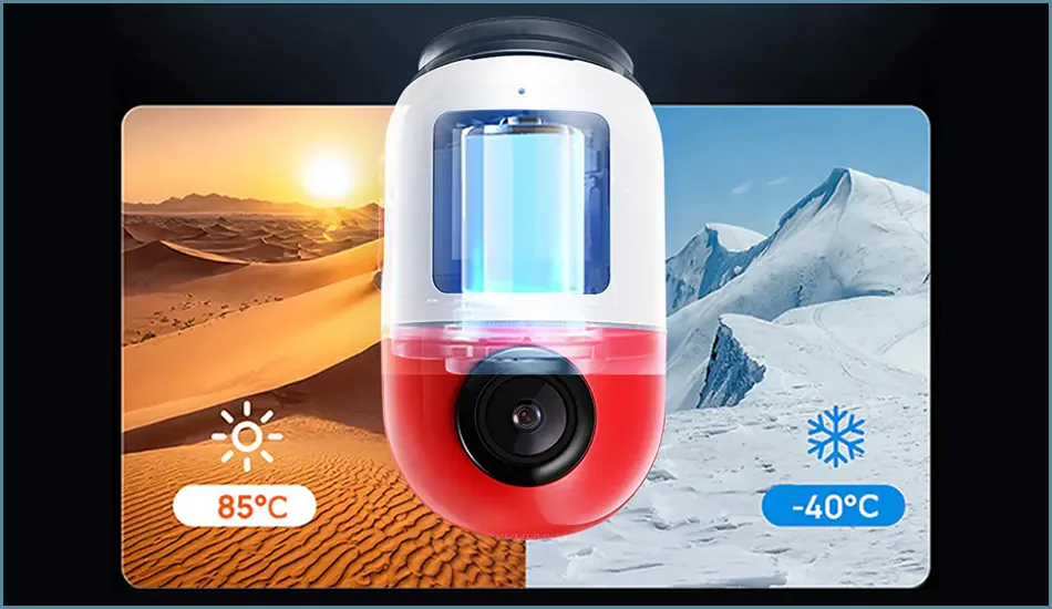 kamera samochodowa wideorejestrator 70mai Omni X800 czarna z kartą 128GB