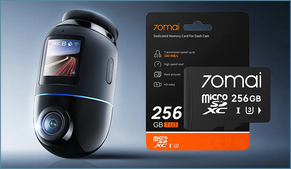 kamera samochodowa wideorejestrator 70mai Omni X800 czarna z kartą 128GB