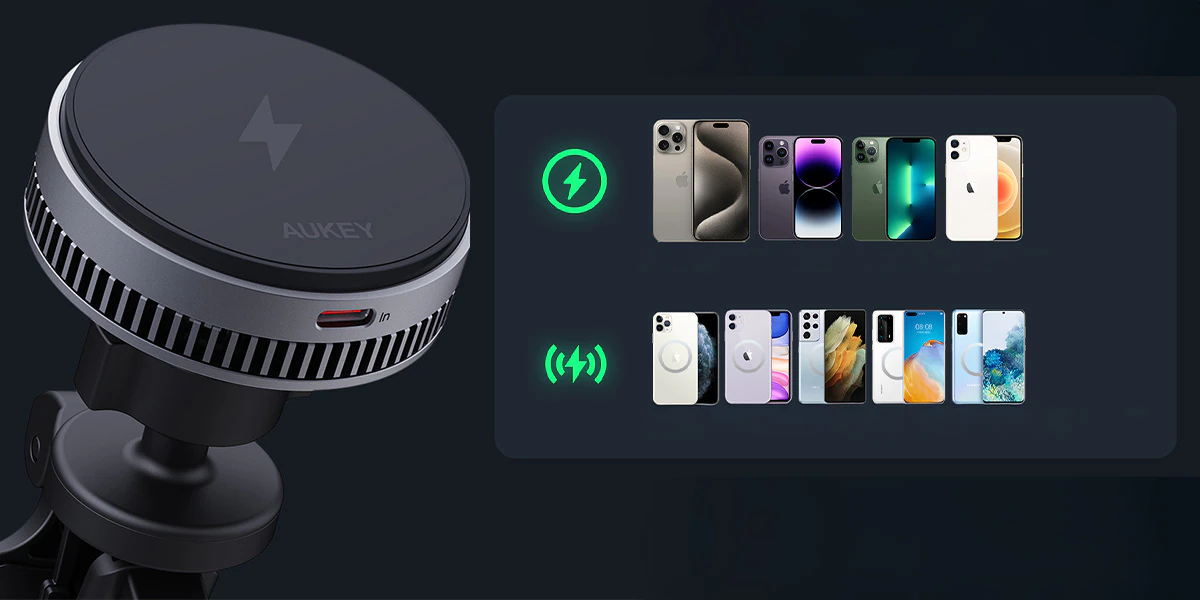 Ładowarka AUKEY HD-MC13A Qi2 15W