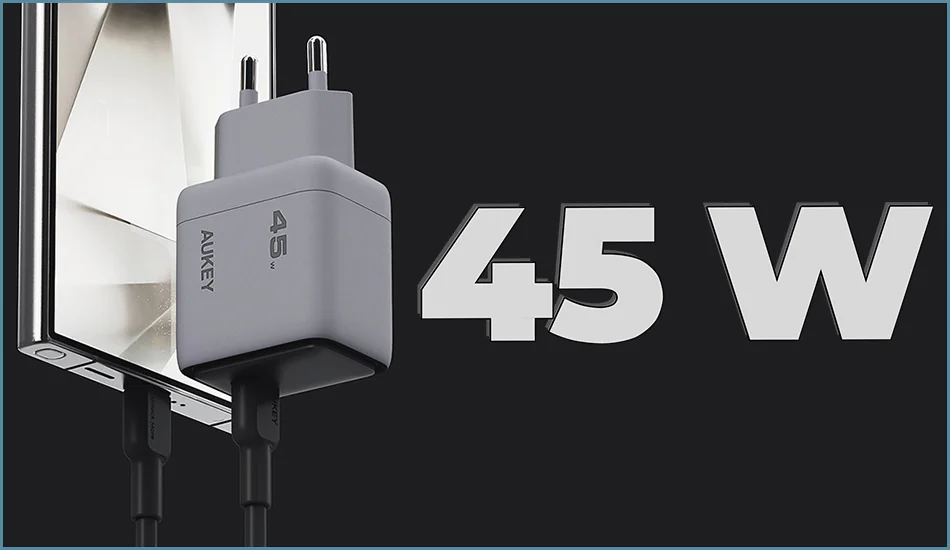 Ładowarka sieciowa Aukey PA-C2 szara 45W