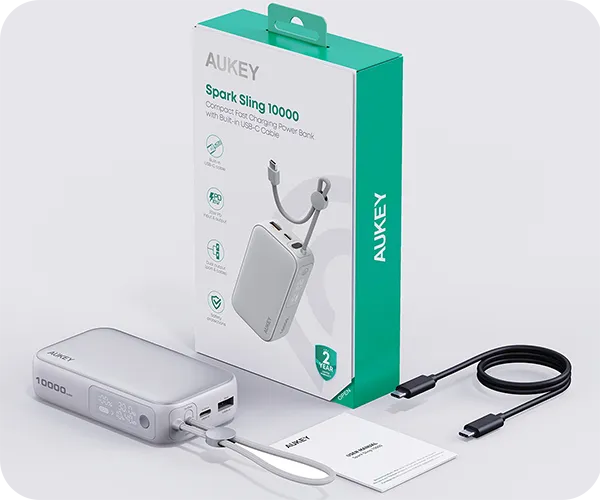 Aukey Powerbank 10000 mAh o mocy 30W PD z USB-C