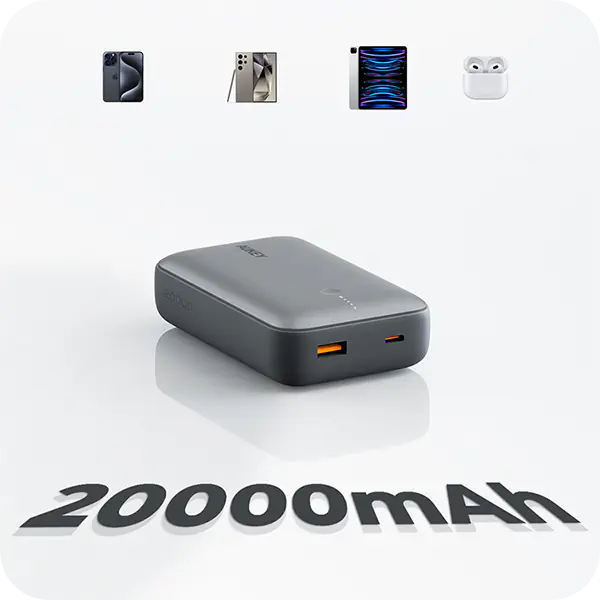 Aukey Powerbank 20000 mAh o mocy 22.5W z USB-C