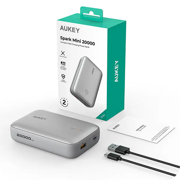 Aukey Powerbank 20000 mAh o mocy 22.5W z USB-C