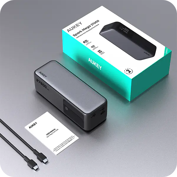 Aukey Powerbank 27600 mAh o mocy 140W z USB-C