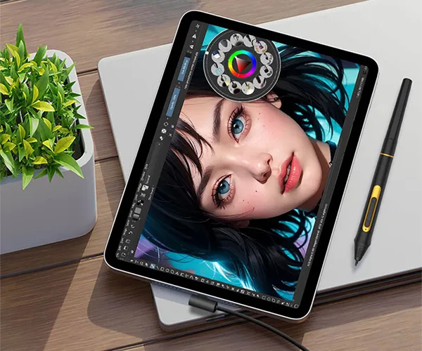 Lekki tablet graficzny z ekranem do pracy i nauki