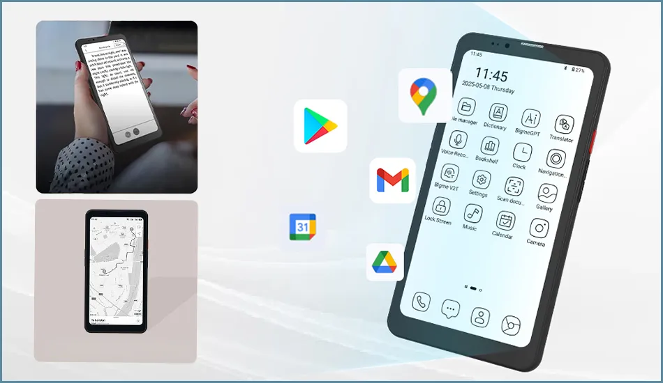 Czytnik i smartfon e-ink