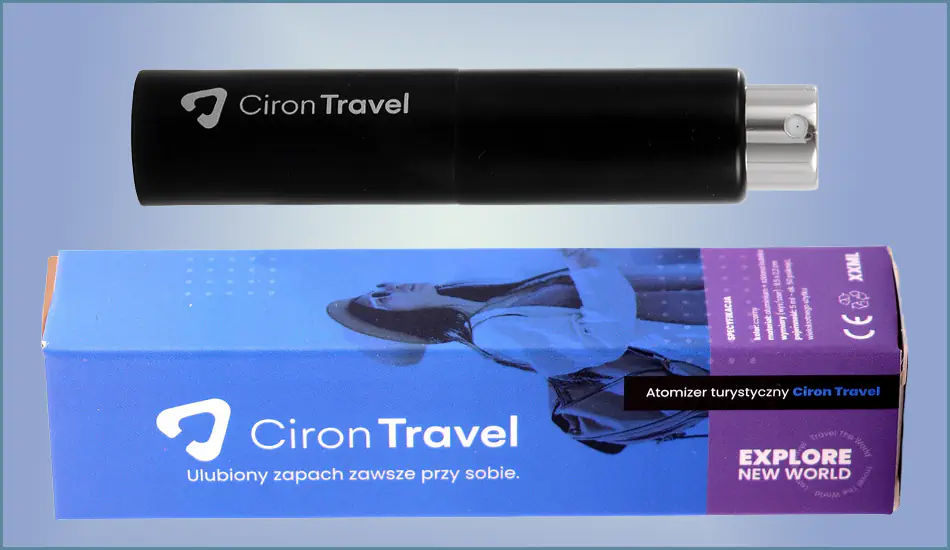 Ciron Atomizer podróżny 5 ml szklany w aluminiowej obudowie