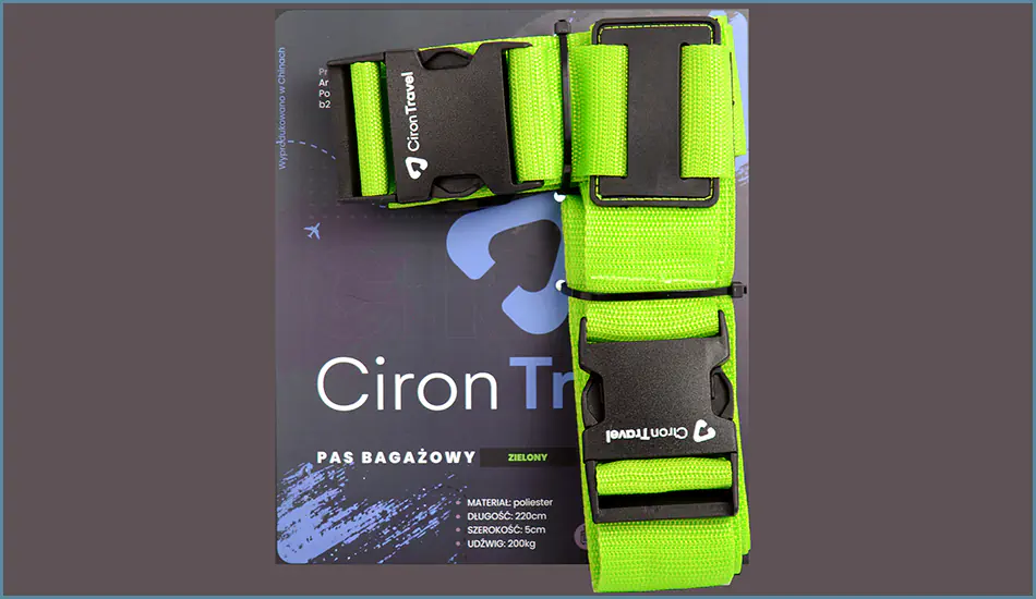 Zielony pas bagażowy Ciron