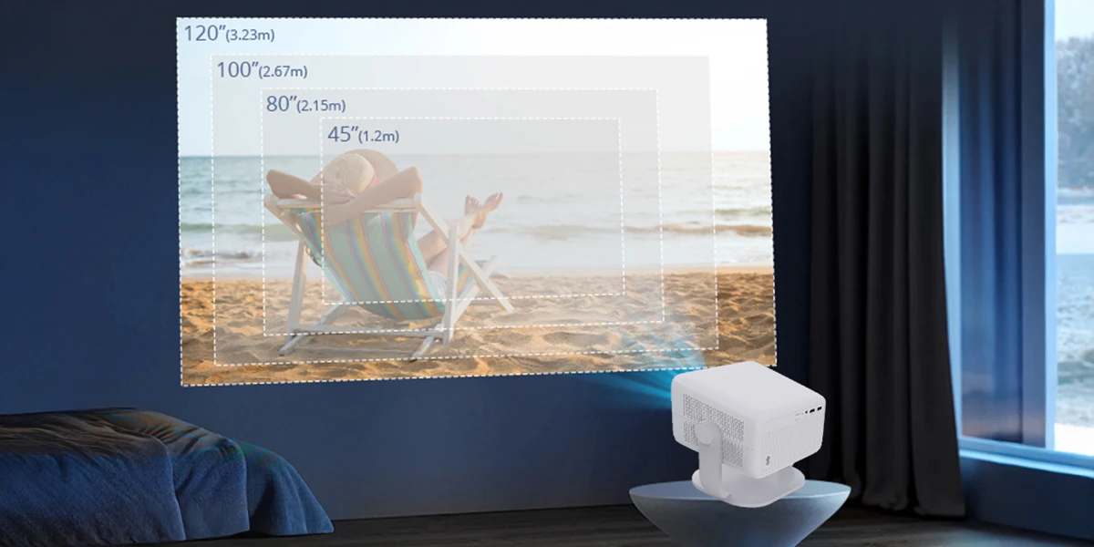 Duży ekran z krótkiego dystansu