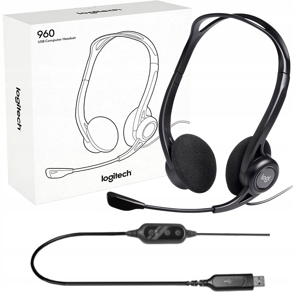 ⚡ Słuchawki z mikrofonem Logitech H960 ⚡ Cyfra.eu - sklep z elektroniką ...