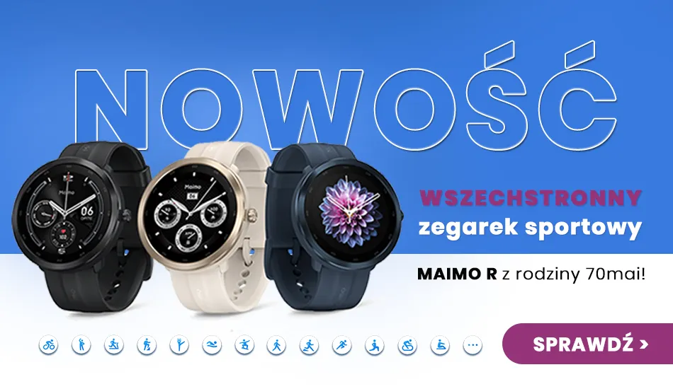 Nowość! Smartwatch Maimo R z rodziny 70mai. Wszechstronny zegarek sportowy dostosowany do Twoich indywidualnych potrzeb!