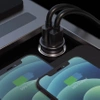 SWISSTEN Czarna Ładowarka samochodowa 1xUSB 1xUSB-C 36W