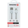 SWISSTEN Biały Kabel USB - USB-C 0,2m 3A