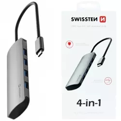 SWISSTEN Adapter USB-C HUB 4xUSB 3.0