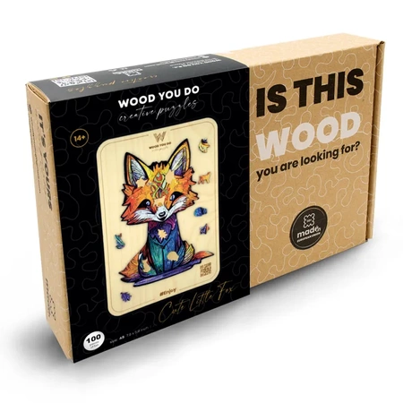 Wood You Do Puzzle drewniane LIS | Cute Little Fox | 100 elementów | A5