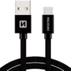 SWISSTEN Czarny Kabel USB - USB-C 3m 3A