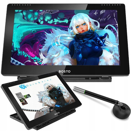 Tablet graficzny BOSTO 16HDK 15.6'' LCD z piórem + świąteczne opakowanie