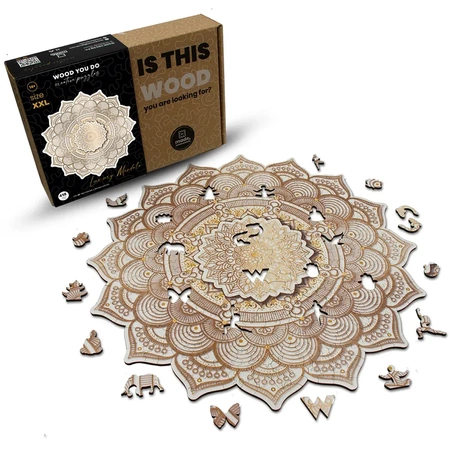 Wood You Do Puzzle drewniane Luksusowa Mandala Biała | Luxury Mandala White | 418 elementów | A2