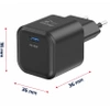 SWISSTEN Czarna Ładowarka sieciowa USB-C 35W + kabel USB-C/USB-C