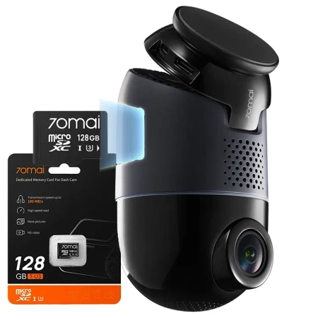 70mai Kamera Samochodowa czarna z kartą 128GB 4K Omni X800