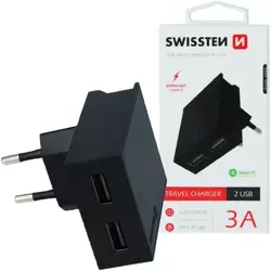 SWISSTEN Ładowarka sieciowa podróżna 2xUSB 3A