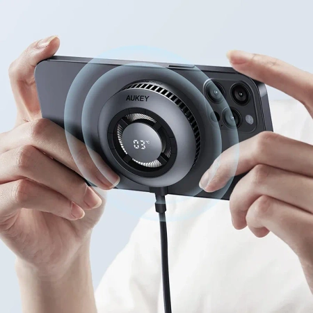 AUKEY magnetyczna ładowarka 15w MagFusion Qi2 z chłodzeniem LC-G10