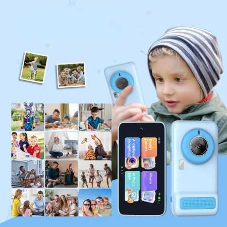 Ciron Niebieski Cyfrowy 5MP AI Aparat fotograficzny dla dzieci X1