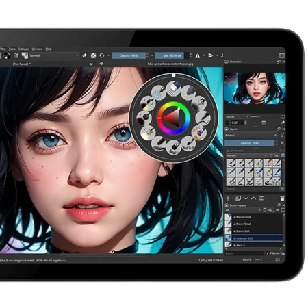 Bosto tablet graficzny z ekranem IPS 10,1 cala i pasywnym rysikiem BT-101C niebieski