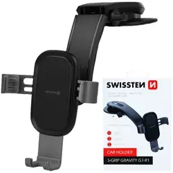 SWISSTEN Czarny Samochodowy Uchwyt Grawitacyjny G1-R1