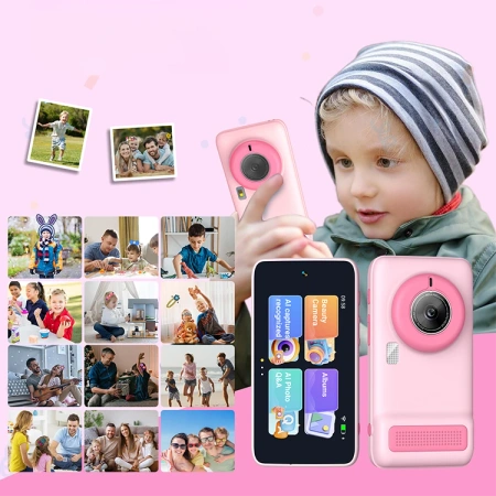 Ciron Różowy Cyfrowy 5MP AI Aparat fotograficzny dla dzieci X1