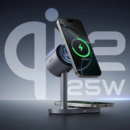 AUKEY magnetyczna ładowarka 25w MagFusion Qi2.2 2X LC-MC213