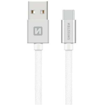 SWISSTEN Biały Kabel USB - USB-C 0,2m 3A