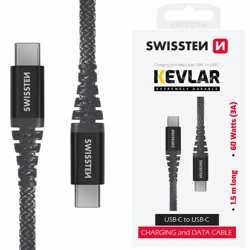 SWISSTEN Wytrzymały Kabel USB-C - USB-C 1,5m 3A