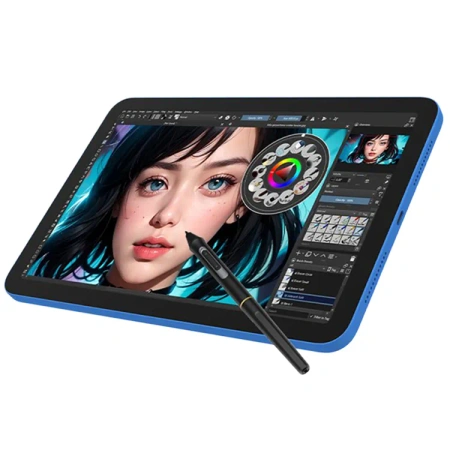 Bosto tablet graficzny z ekranem IPS 10,1 cala i pasywnym rysikiem BT-101C niebieski