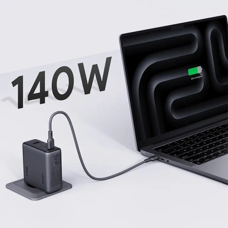 Aukey Kompaktowa Ładowarka sieciowa PA-C6 Comet Mix 4 140W GaN 