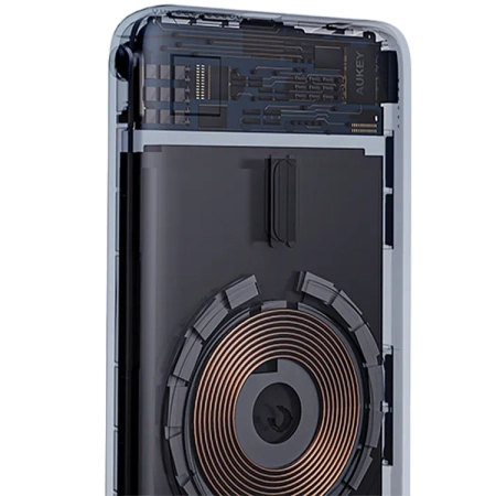 Aukey Powerbank 6700 mAh QI2 15W i 20W PD z USB-C PB-MS05 GY