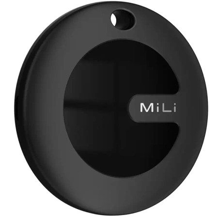 MiLi lokalizator czarny na Android + czarne etui w formie breloka MiTag