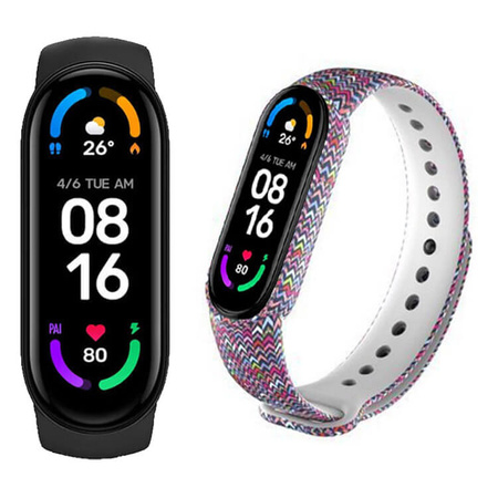 Opaska sportowa Xiaomi Mi Band 6 + wymienna opaska