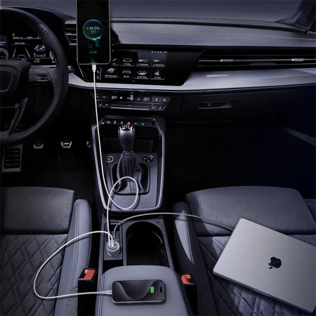 AUKEY Ładowarka samochodowa 100W z USB-C i USB-A CC-P3