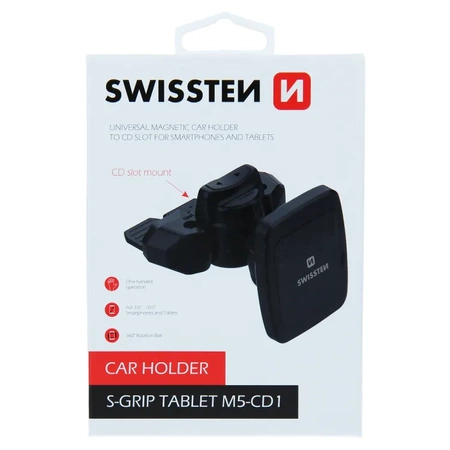 SWISSTEN Uchwyt samochodowy na magnes do slotu CD S-GRIP M5-CD1