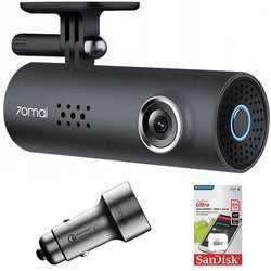 70mai Kamera Samochodowa Wideorejestrator Smart Dash Cam 1S + karta 64GB 100MB/s + ładowarka Midrive CC02