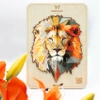 Wood You Do Puzzle drewniane Silny Lew | Strong Lion | 100 elementów | A5