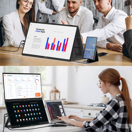 ZEUSLAP Podwójny Monitor Przenośny 18.5” 120Hz Full HD Z18W
